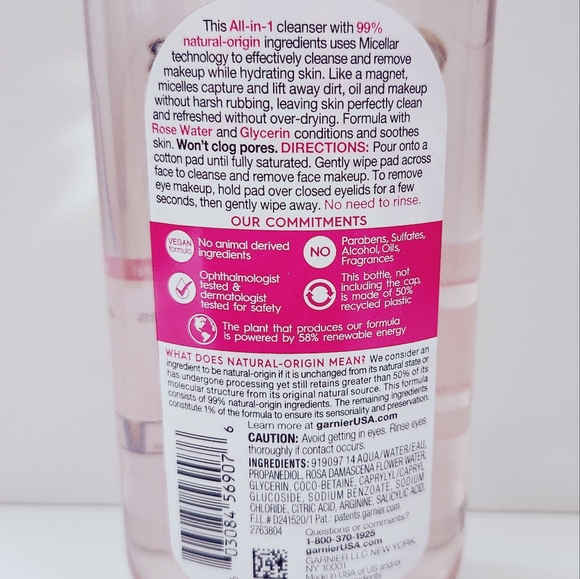 🔮3/$15 Garnier SkinActive Micellar Cleansing Water with Rose Water - Picture 3 of 10